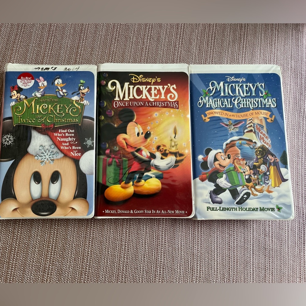 3 Disney’s Mickey Mouse Christmas Movies on VHS